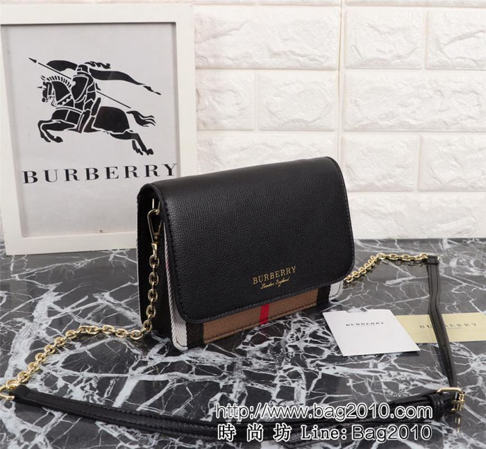 BURBERRY巴寶莉 官網新款 House格紋錢來夾 錢夾兼作斜背包 1451  Bhq1015